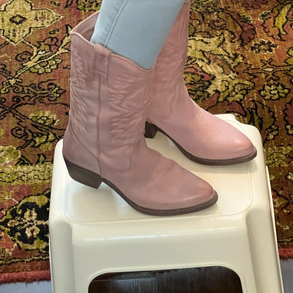 Steve Madden Hayward Leather Western Boots